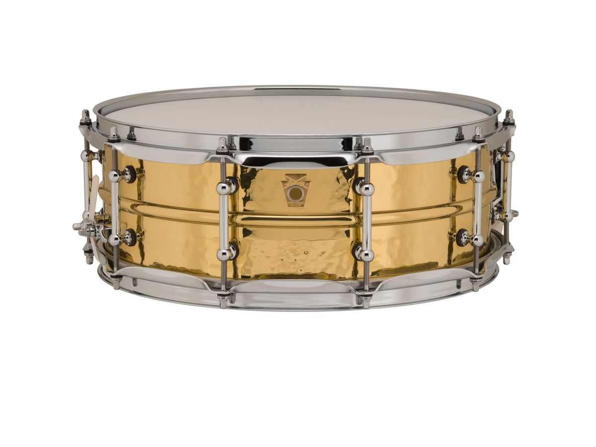 WorldMax 14x5 inch Hammered Brass Shell snare drum, brass