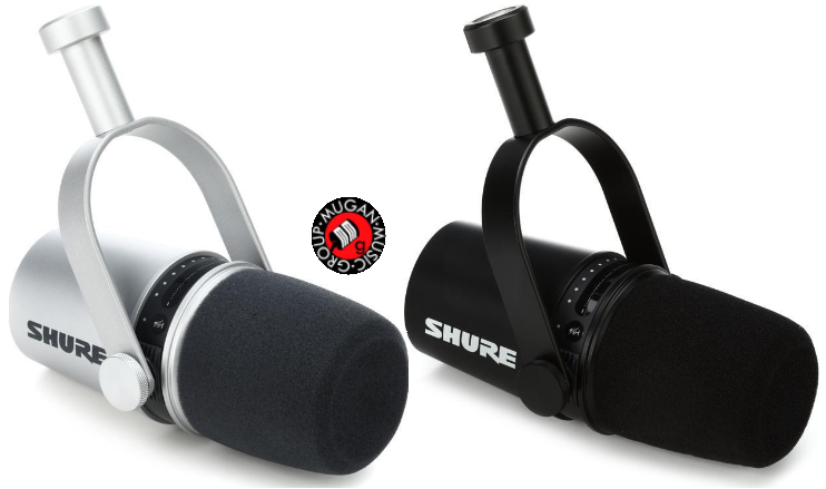 Shure MV7 Pro XLR/USB Microphone Broadcast Podcast Bundle Package - Silver
