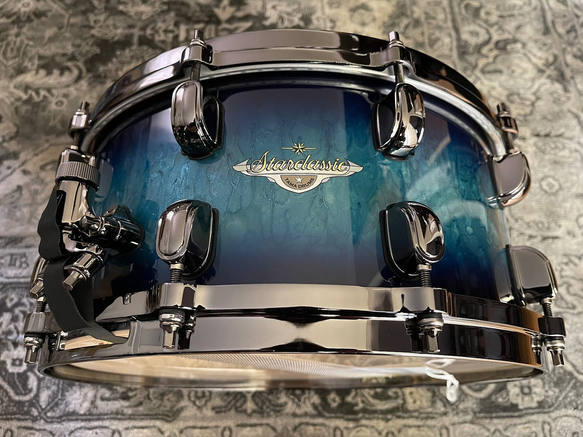 Tama 6.5 x 14 Starclassic Maple Snare Drum - Molten Electric Blue Burs –  Mugan Music Group