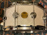 DW 6.5x14 Jazz Series Maple/Gum Shell Snare Drum - White Crystal w/Chrome HW