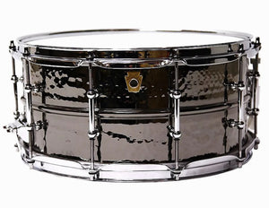 Ludwig Black Beauty Snare Drum - 6.5 x 14 inch - Black Nickel with Tub lugs hammered