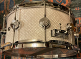 DW 6.5x14 Jazz Series Maple/Gum Shell Snare Drum - White Crystal w/Chrome HW