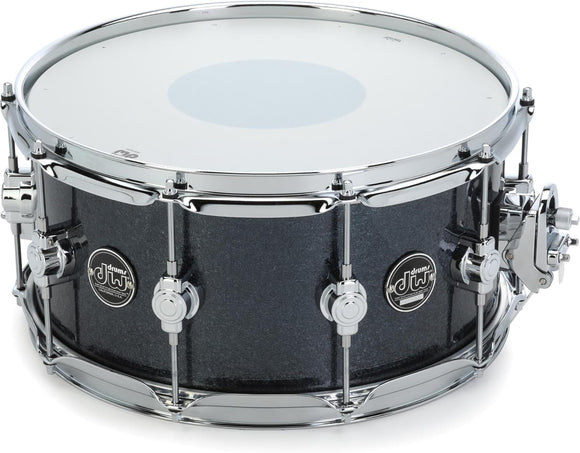 DW Limited-edition Performance Series Snare Drum - 6.5 x 14-inch - Black Sparkle Finish