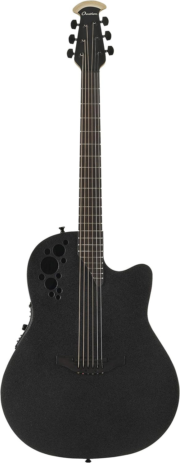 Ovation Mod TX Collection Acoustic-Electric Guitar, Textured Black, Deep Contour Body (2078TX-5)