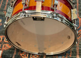 Ludwig 6.5” x 14” Classic Maple Snare Drum - Tri-Band Red & Gold Sparkle