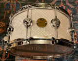 DW 6.5x14 Jazz Series Maple/Gum Shell Snare Drum - White Crystal w/Chrome HW