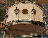 DW 6.5x14 Jazz Series Maple/Gum Shell Snare Drum - White Crystal w/Chrome HW