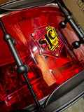 SJC Drums 14" x 6.5" Josh Dun Signature Series Torch Acrylic Snare Drum - Red w/ Black Hardware