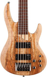 ESP LTD B-205SM Spalted Maple Five-String Bass Guitar - Natural Satin