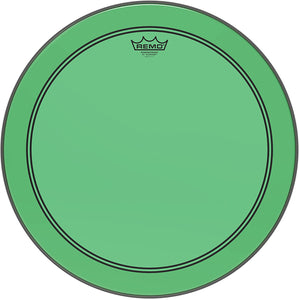 Remo Powerstroke P3 Colortone Green Bass Drumhead, 18"