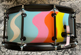 SJC Drums 6x14 Josh Dun SAI Saturation Snare Drum - Blue Washers - Pink Strap