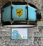 SJC Drums 6x14 Josh Dun SAI Blue Snare Drum - Blue Washers - Yellow Straps