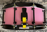 SJC Drums 6x14 Josh Dun SAI Pink Snare Drum - Yellow Washers - Yellow Straps