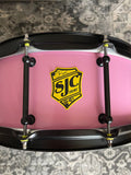 SJC Drums 6x14 Josh Dun SAI Pink Snare Drum - Yellow Washers - Yellow Straps