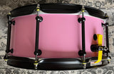 SJC Drums 6x14 Josh Dun SAI Pink Snare Drum - Yellow Washers - Yellow Straps